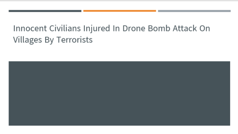 Innocent Civilians Injured in Drone Bomb Attack on Villages by Terrorists