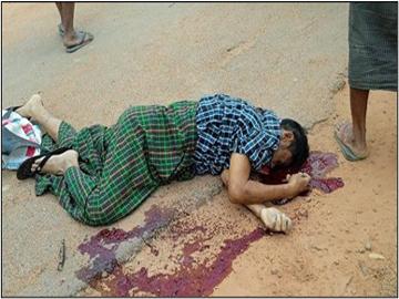 A man shot dead near Latpadan-Hmaw Inn intersection in Latpadan Township of Bago Region.