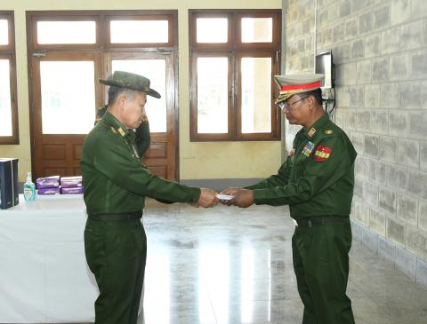 Vice Chairman of State Administration Council Deputy Commander-in-Chief of Defence Services Commander-in-Chief (Army) Vice-Senior General Soe Win visits patients receiving treatment at military hospital in Aungban Town