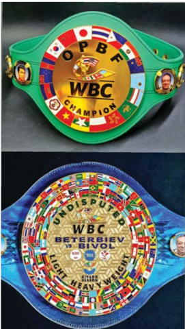 Myanmar flag shines on WBC, OPBF championship belts