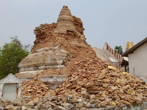 မန္တလေးငလျင်ကြီးကြောင့် အင်းဝရှေးဟောင်းယဉ်ကျေးမှု အမွေအနှစ် ဇုန်အတွင်း သမိုင်းဝင် အမွေအနှစ်အဆောက်အအုံ ၇၅ ရာခိုင်နှုန်းခန့် ထိခိုက်ပျက်စီး