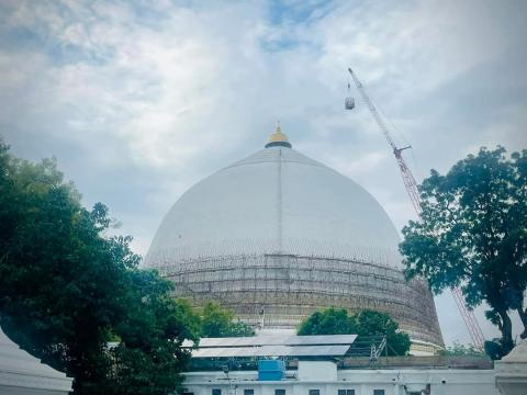 အမြင့်ပေ(၁၉၀)အထက်ရှိ ကောင်းမှုတော်စေတီတော်ကြီး၏ စိန်ဖူးတော်နှင့်ရွှေထီးတော်တို့ကိုပြုပြင်ရန် သီတဂူဆရာတော်ကြီးဦးဆောင်၍ ကြည့်ရှုစစ်ဆေးမည်