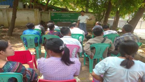 တံတားဦးမြို့နယ် စိုက်ပျိုးရေးဦးစီးဌာနမှ တောင်သူများအား အသိပညာပေး ဟောပြော