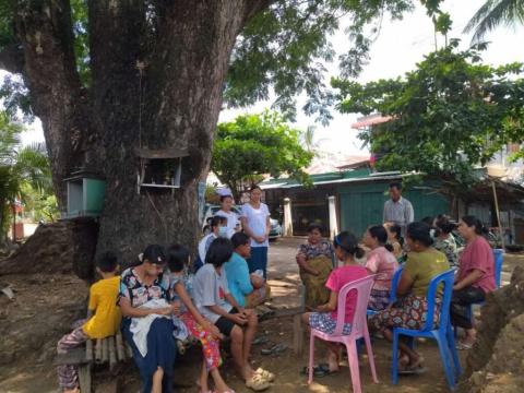 နေပြည်တော် (၈)မြို့နယ်အတွင်းရှိ ငလျင်သင့်ပြည်သူများ နေထိုင်ရာ တည်းခိုရေးစခန်းများတွင် ကျန်းမာရေးစောင့်ရှောက်မှုနှင့် အသိပညာပေးခြင်းများ ဆောင်ရွက်