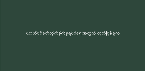 ယာယီပစ်ခတ်တိုက်ခိုက်မှုရပ်စဲရေးအတွက် ထုတ်ပြန်ချက်
