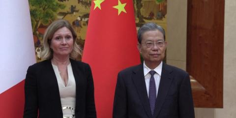 French National Assembly President Braun-Pivet meets China's number three official