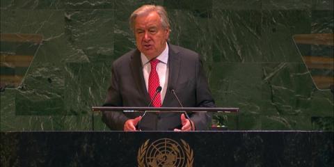On 80th anniversary of UN Charter, Guterres sounds alarm