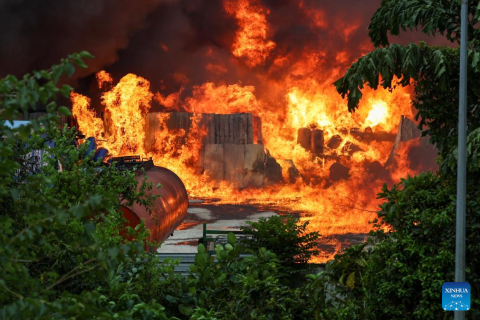 huge fire
