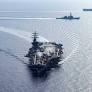 The US Navy's USS Navy aircraft carrier departs for the Middle East
