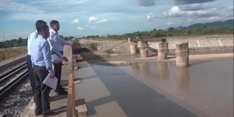 Inspection of Reconstruction Efforts: SAC member inspected reconstruction efforts