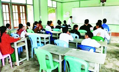 နောင်ချိုမြို့ အမှတ်(၁)နှင့် အမှတ်(၂)အခြေခံပညာအထက်တန်းကျောင်း ဖွင့်လှစ်သင်ကြား ယာယီဆေးရုံ၌ ကျန်းမာရေးစောင့်ရှောက်မှုလုပ်ငန်းများ ဆက်လက်ဆောင်ရွက်