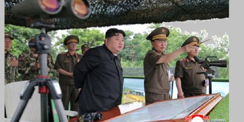 Top DPRK leader oversees artillery firing contest