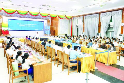 ငလျင်ဘေးအန္တရာယ် ပြန်လည်ထူထောင်ရေးလုပ်ငန်းစီမံချက်ရေးဆွဲရေးဆိုင်ရာ လုပ်ငန်းညှိနှိုင်းအစည်းအဝေးကျင်းပ