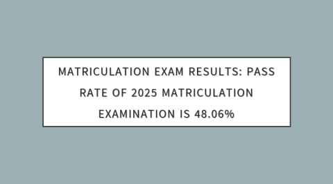 Matriculation Exam Results: Pass rate of 2025 matriculation examination is 48.06%