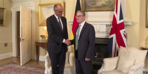 German Chancellor Merz and UK PM Starmer hold talks in Downing Street