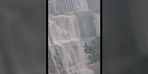 Flooding across HK due to heavy rain