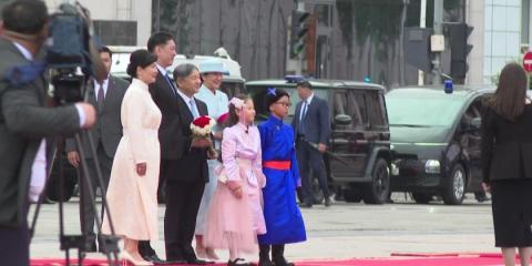 Japan's Emperor meet Mongolia's President in Ulaanbaatar