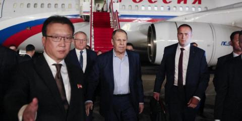Russia's Foreign Minister Lavrov arrives in North Korea