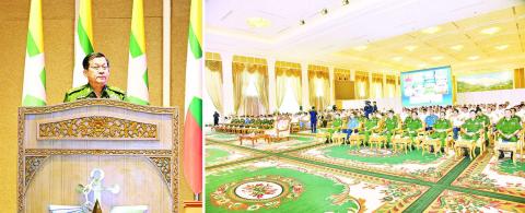 ပြည်ထောင်စုသမ္မတမြန်မာနိုင်ငံတော် နိုင်ငံတော်စီမံအုပ်ချုပ်ရေးကောင်စီ ဂုဏ်ပြုတွေ့ဆုံပွဲ အခမ်းအနားကျင်းပ