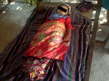 A child killed in a heavy weapon attack by a so-called PDF terrorist group in  Natogyi Township of Mandalay Region.