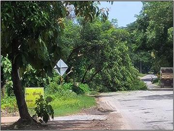 Traffic jam on Yangon-Mawlamyine road caused by a landmine blast planted by pro-terrorism KNU members and so-called PDF terrorists in Kyaikto Township of Mon State.