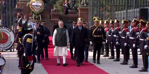 Indian Prime Minister Modi visits Argentina, meets President Milei