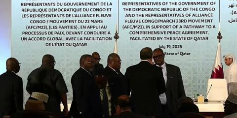 DR Congo, Rwanda-backed M23 armed group sign ceasefire in Qatar