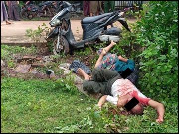   Ward Administrator and innocent civilian shot dead by so-called PDF terrorists in Oakpho Township of Bago Region.