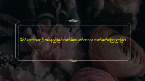 နိုင်ငံတော်အဆင့် ဝမ်းနည်းခြင်းအထိမ်းအမှတ်ကာလ သတ်မှတ်ကြေညာခြင်း