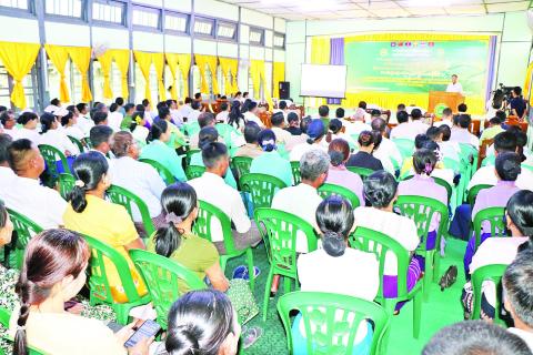 ဆိုလာအသေးစားဓာတ်အားပေးစနစ်နှင့် ရေပေးဝေရေးလုပ်ငန်းစီမံကိန်းပြီးမြောက်ခြင်း အခမ်းအနားကျင်းပ