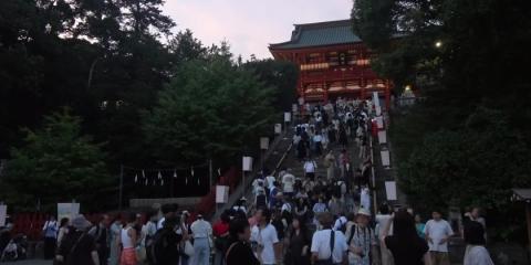 Japan annual lantern festival in Kamakura
