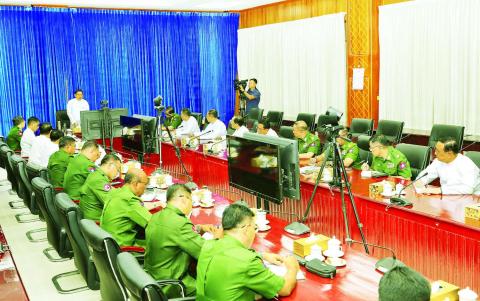 ယာယီသမ္မတဦးမြင့်ဆွေ၏ ဈာပနအခမ်းအနားအား နိုင်ငံတော်ဈာပနအခမ်းအနားအဖြစ် ကျင်းပဆောင်ရွက်နိုင်ရေး လုပ်ငန်းညှိနှိုင်းအစည်းအဝေး ကျင်းပ