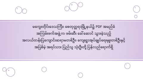 မကွေးတိုင်းဒေသကြီး၊ စေတုတ္တရာမြို့နယ်၌ PDF အမည်ခံ အကြမ်းဖက်အဖွဲ့က ဖမ်းဆီး ခေါ်ဆောင် သွားခဲ့သည့် အလယ်တန်းပြကျောင်းဆရာမတစ်ဦး၊ ကျေးရွာအုပ်ချုပ်ရေးမှူးတစ်ဦးနှင့် အပြစ်မဲ့ အရပ်သား ပြည်သူ သုံးဦးတို့ ပြန်လည်ရောက်ရှိ
