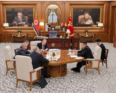 ရုရှားအမျိုးသားလုံခြုံရေးကောင်စီ အတွင်းရေးမှူး မြောက်ကိုရီးယား ခေါင်းဆောင်နှင့်တွေ့ဆုံဆွေးနွေး