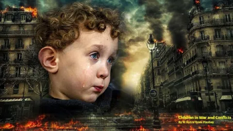 Sympathize with the lives of orphans amid armed conflicts