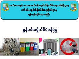 သဘာဝပတ်ဝန်းကျင်ဝိုင်းဝန်းထိန်းသိမ်း စွန့်ပစ်ပစ္စည်းများ စနစ်တကျခွဲခြားစွန့်ပစ်