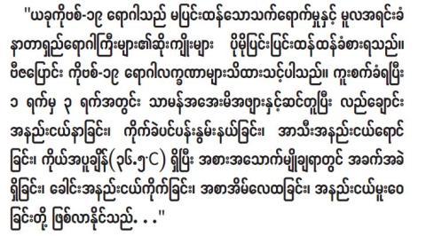 ကိုဗစ်-၁၉ ရောဂါ မျိုးကွဲသစ်အတွက် ကြိုတင်ကာကွယ်မှုများပြုလုပ်ကြပါစို့